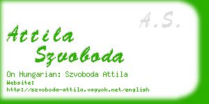 attila szvoboda business card